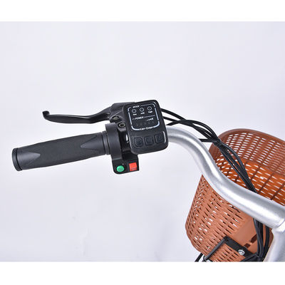 elektrisches Fahrrad 6geared 25km/H der leichten Damen-12.5Ah mit Korb